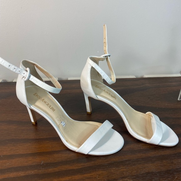 Enzo Angiolini Size 5.5 Ankle Strap Heels White Color Women’s - Picture 1 of 6